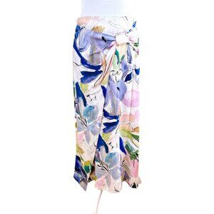 Ted Baker Maxi Skirt Faux Wrap Abstract Floral (TB2, S)